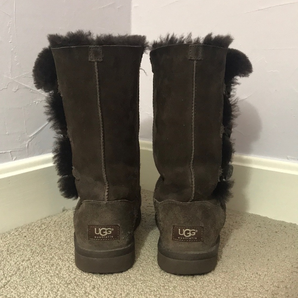 Ugg Triple Button Chocolate Brown Boot - image 5